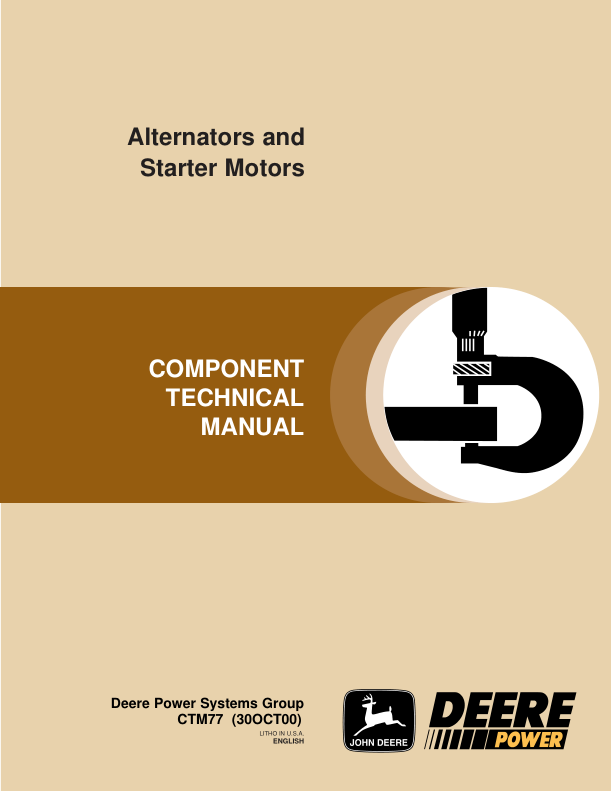 John Deere Diesel Engines Alternators and Starter Motors Component Technical Manual - Image 2