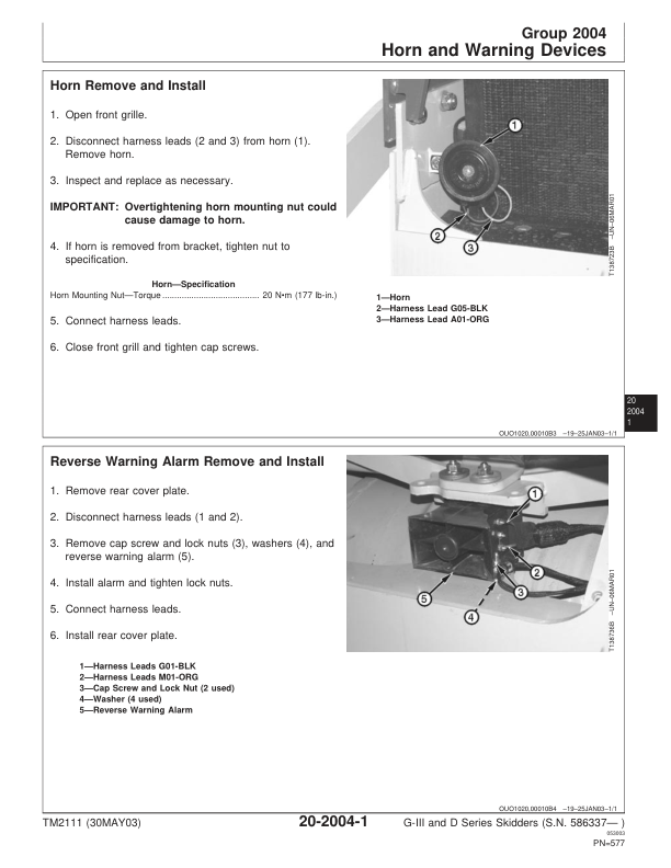 John Deere G-III D Series Skidders Repair Technical Manual TM2111 - Image 8