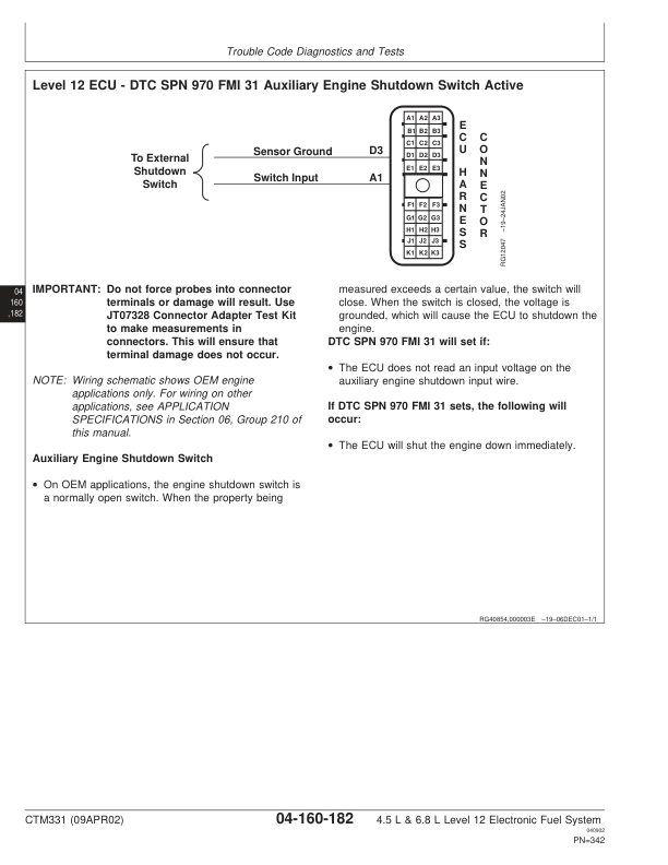 John Deere PowerTech 4.5L 6.8L Diesel Engines Level 12 Electronic Fuel System Technical Manual - Image 12
