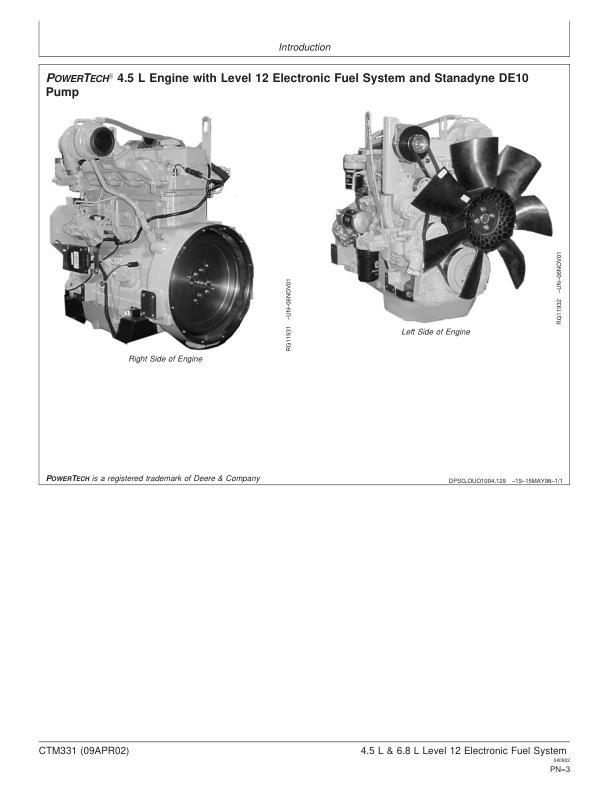 John Deere PowerTech 4.5L 6.8L Diesel Engines Level 12 Electronic Fuel System Technical Manual - Image 5