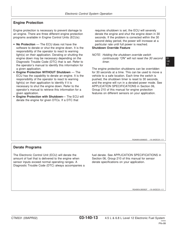 John Deere PowerTech 4.5L 6.8L Diesel Engines Level 12 Electronic Fuel System Technical Manual - Image 8