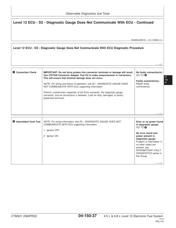 John Deere PowerTech 4.5L 6.8L Diesel Engines Level 12 Electronic Fuel System Technical Manual - Image 10