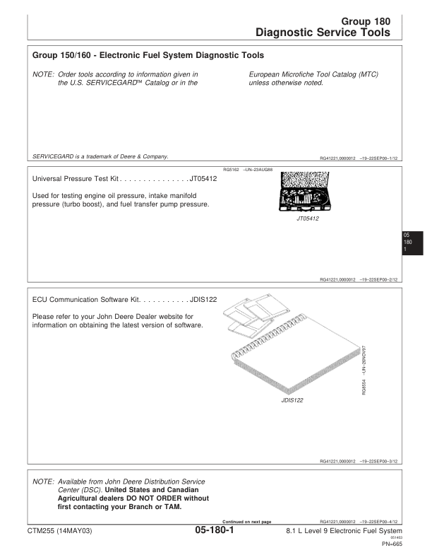 John Deere PowerTech 8.1L Diesel Engines Level 9 Electronic Fuel System Technical Manual - Image 12