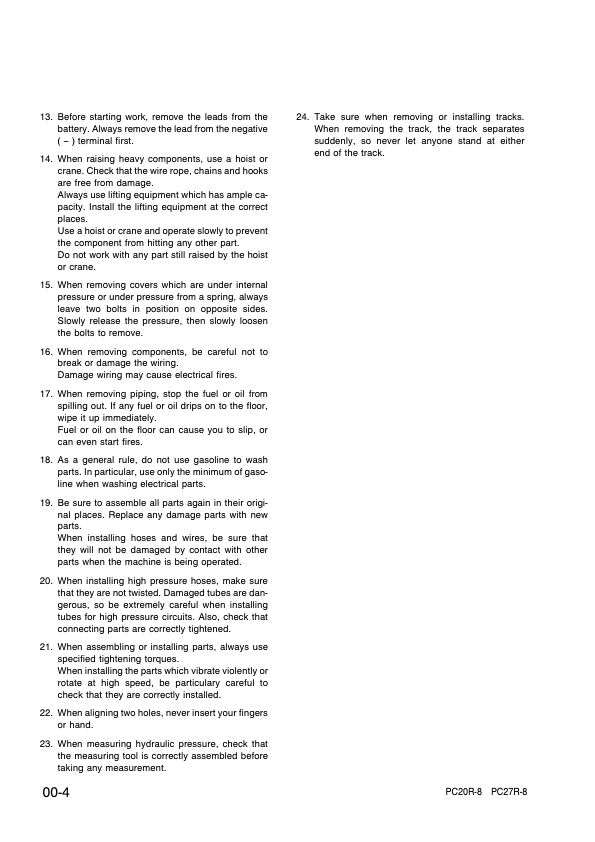 Komatsu PC20R-8 PC27R-8 Excavators Workshop Manual - Image 6