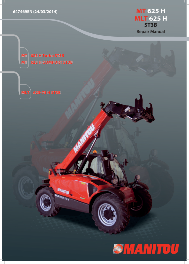 Manitou MT 625 H MLT 625 H ST3B Telehandler Service Manual - Image 2