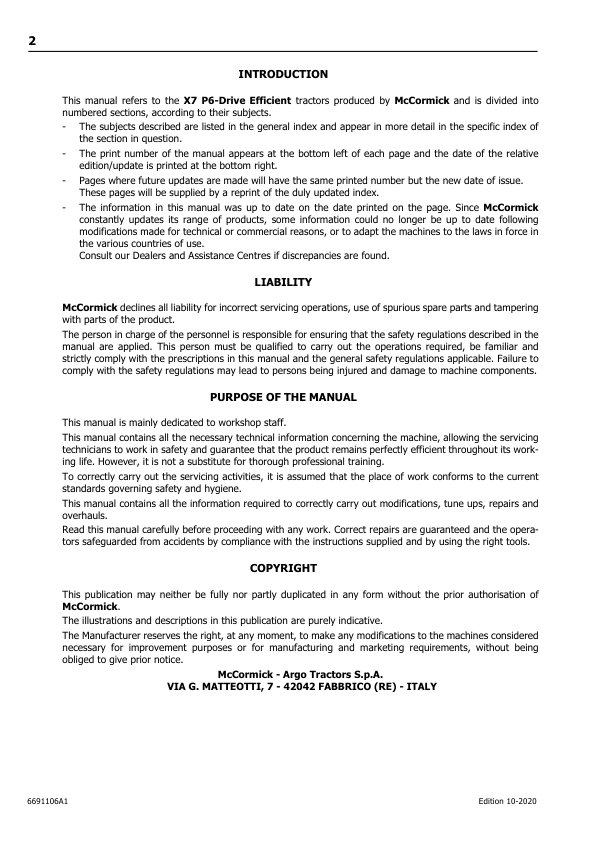 McCormick X7 P6 Drive Efficient Tractor Service Manual - Image 3