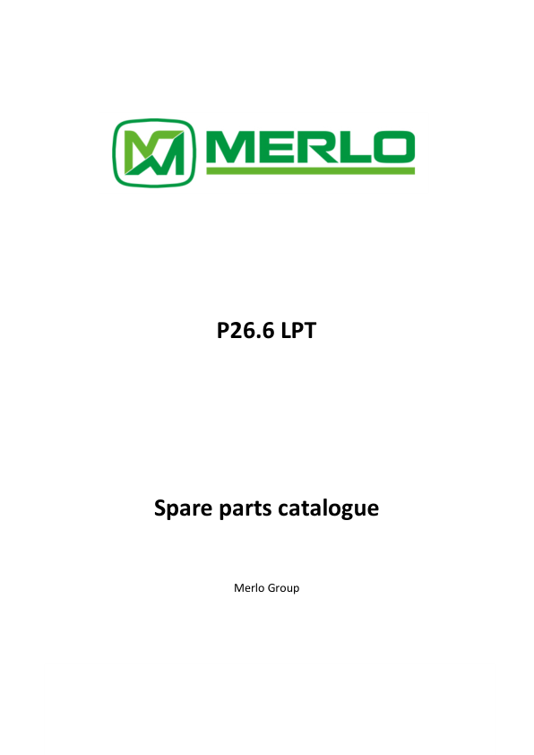 Merlo P26.6 LPT Telehandler Parts Catalog - Image 2