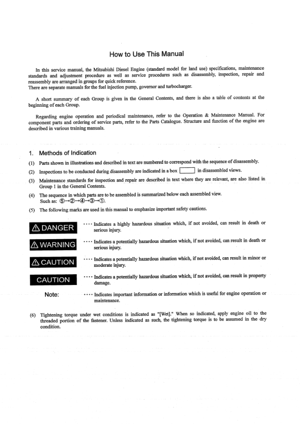 Mitsubishi S6S S4S Diesel Engine Service Manual - Image 3