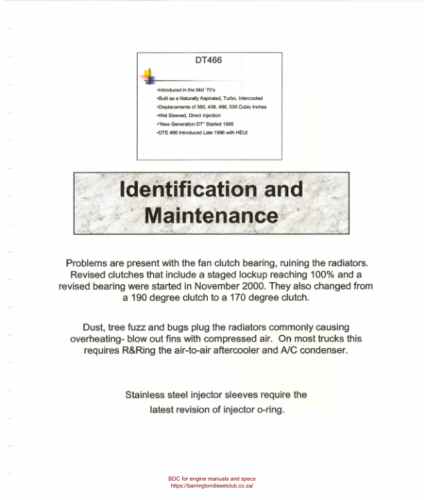 Navistar International DT466E 530E Diesel Engine Service Manual - Image 4