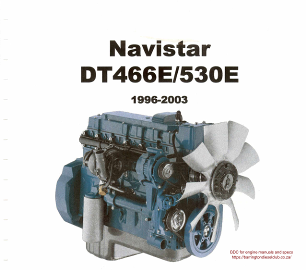 Navistar International DT466E 530E Diesel Engine Service Manual - Image 2