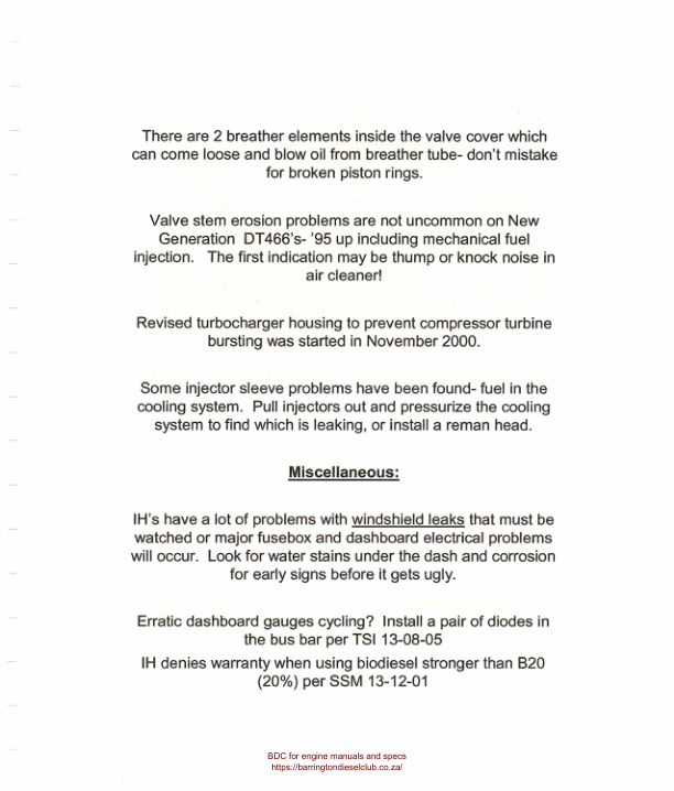 Navistar International DT466E 530E Diesel Engine Service Manual - Image 6