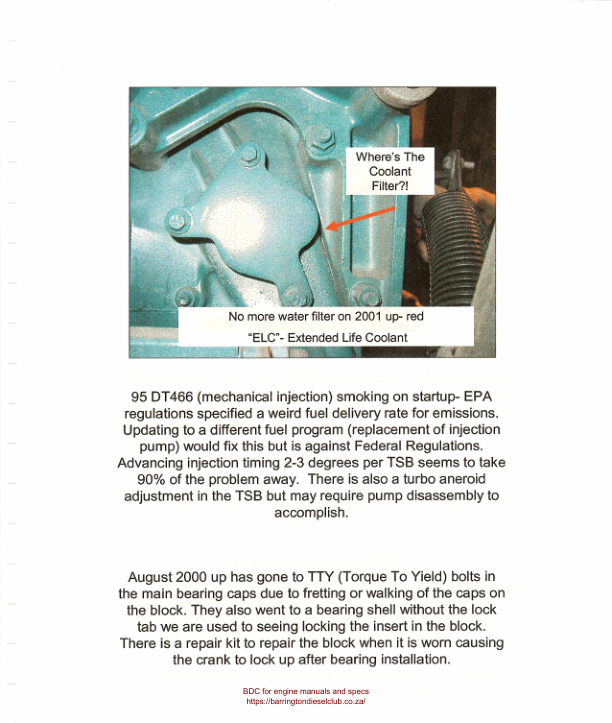 Navistar International DT466E 530E Diesel Engine Service Manual - Image 8