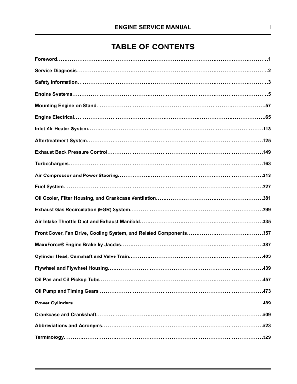 Navistar MaxxForce 11 MaxxForce 13 Engine Service Manual EPA10 - Image 4