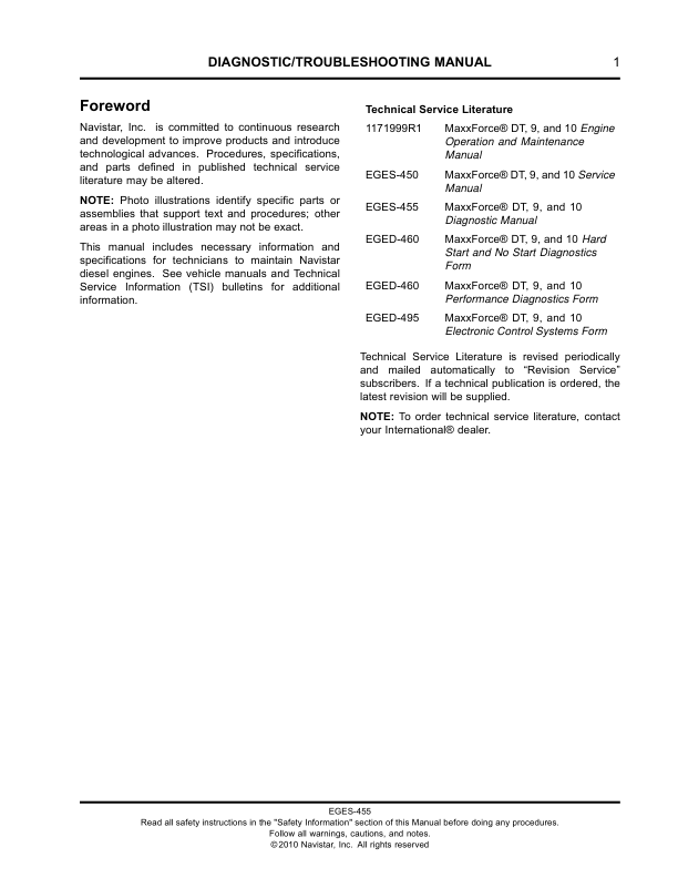 Navistar MaxxForce DT9 DT10 2010 Diagnostic Service Manual - Image 4