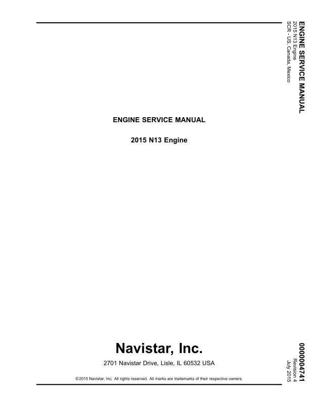 Navistar N13 Engine Service Manual 2015 - Image 2