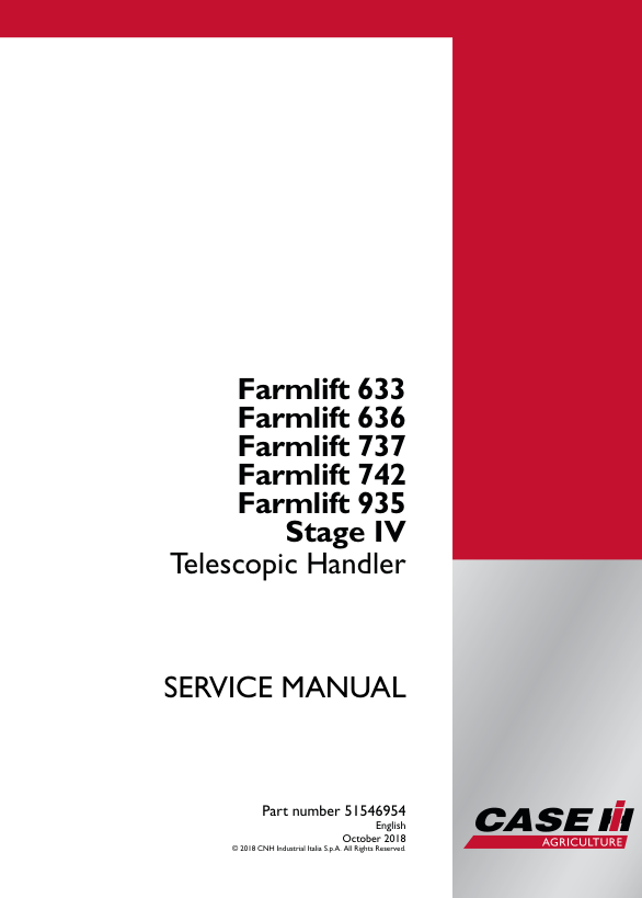 New Holland Farmlift 633 636 737 742 935 Stage IV Telescopic Handler Service Manual - Image 2