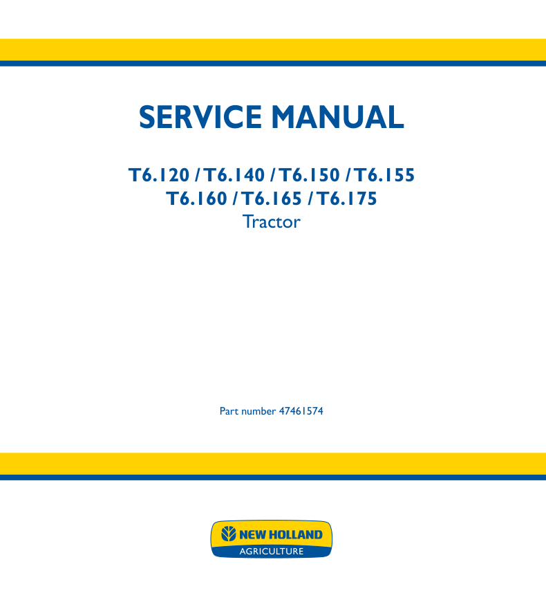 New Holland T6.120 T6.140 T6.150 T6.155 T6.160 T6.165 T6.176 Tractors Service Manual - Image 3