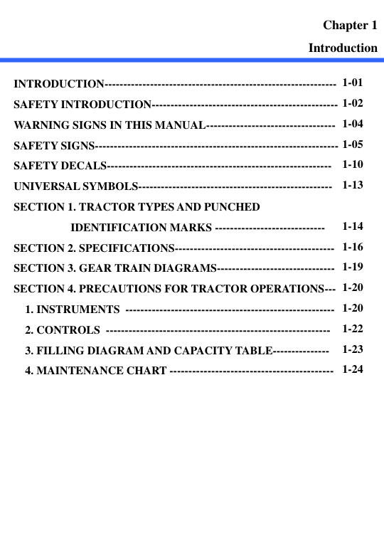 TYM T25NH Tractor Workshop Manual - Image 4