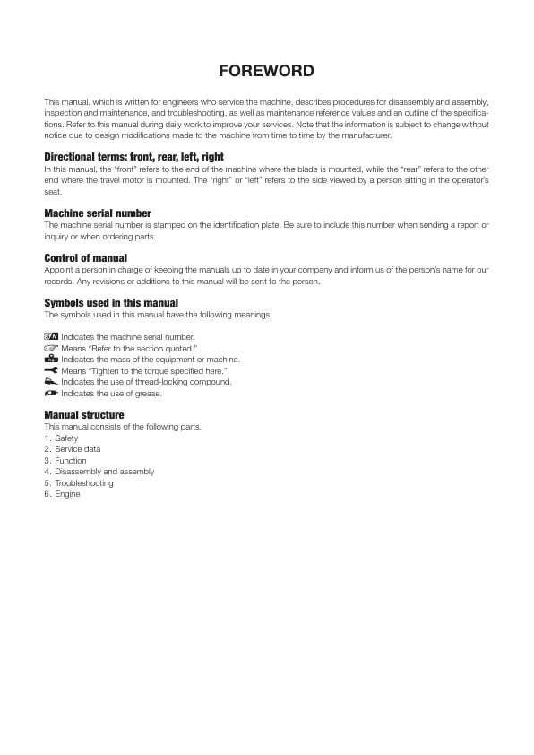 Takeuchi TB250 Compact Excavator Workshop Manual - Image 3