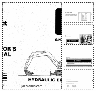 Bobcat 100 Excavator Operation and Maintenance Manual 11999