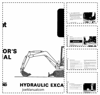 Bobcat 130 Excavator Operation and Maintenance Manual