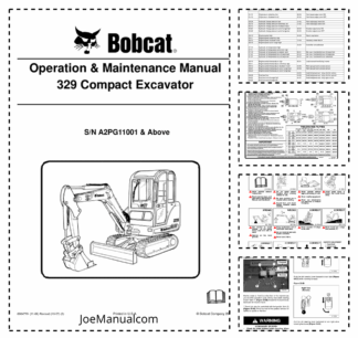 Bobcat 329 Excavator Operation and Maintenance Manual  A2PG11001