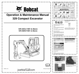 Bobcat 329 Excavator Operation and Maintenance Manual AACL A9K2