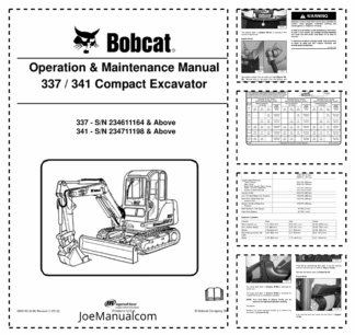 Bobcat 337 341 Excavator Operation and Maintenance Manual 2346 2347