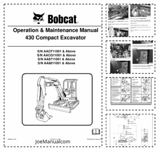 Bobcat 430 Excavator Operation and Maintenance Manual AACF AACG AA87 AA88