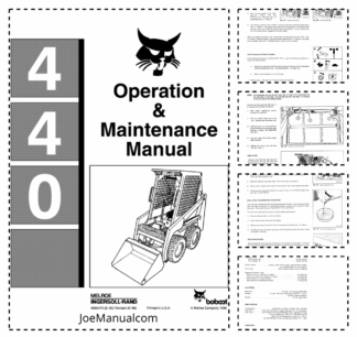 Bobcat 440B Skid Steer Loader Operation and Maintenance Manual 1996