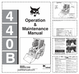 Bobcat 440B Skid Steer Loader Operation and Maintenance Manual 1997