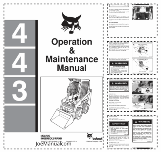 Bobcat 443 Skid Steer Loader Operation and Maintenance Manual