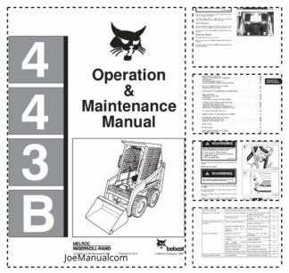 Bobcat 443B Skid Steer Loader Operation and Maintenance Manual 1999