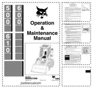 Bobcat 500 600 610 Skid Steer Operation and Maintenance Manual