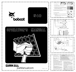 Bobcat 540 Skidsteer Loader Operation and Maintenance Manual