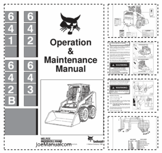 Bobcat 641 652 652B 643 Skid Steers Operation and Maintenance Manual