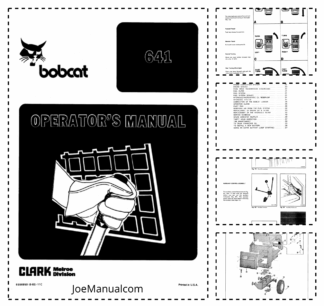 Bobcat 641 Skidsteer Loader Operation and Maintenance Manual