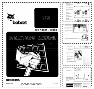 Bobcat 642 Skidsteer Loader Operation and Maintenance Manual 13001 13999