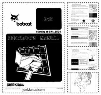 Bobcat 642 Skidsteer Loader Operation and Maintenance Manual 13524