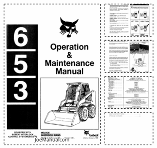 Bobcat 653 Skid Steer Loader Operation and Maintenance Manual 1996