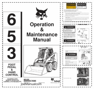 Bobcat 653 Skid Steer Loader Operation and Maintenance Manual