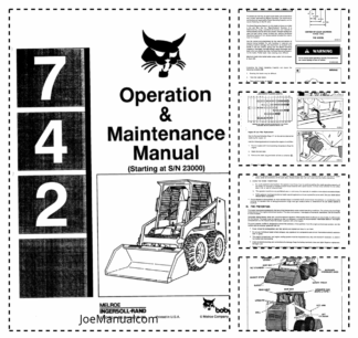 Bobcat 742 Skidsteer Loader Operation and Maintenance Manual 23000