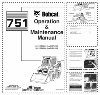 Bobcat 751 Skidsteer Loader Operation and Maintenance Manual 5157 5156
