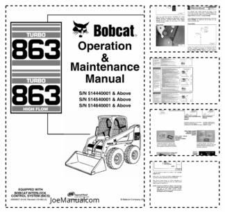 Bobcat 863 Turbo HF Skidsteer Loader Operation and Maintenance Manual