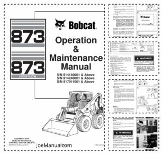 Bobcat 873 HF Skidsteer Loader Operation and Maintenance Manual 2010