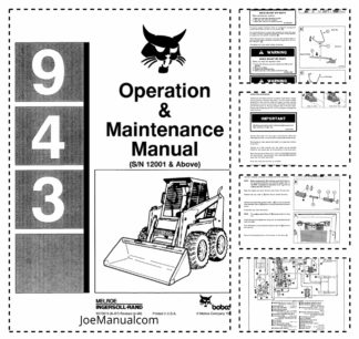 Bobcat 943 Skidsteer Loader Operation and Maintenance Manual 12001