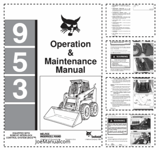 Bobcat 953 Skidsteer Loader Operation and Maintenance Manual