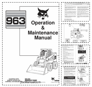 Bobcat 963 Skidsteer Loader Operation and Maintenance Manual