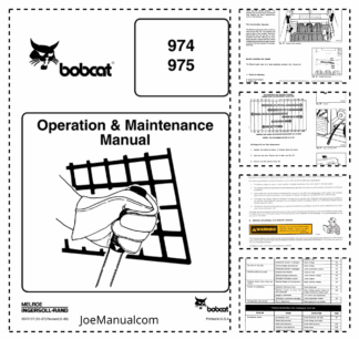 Bobcat 974 975 Skidsteer Loader Operation and Maintenance Manual