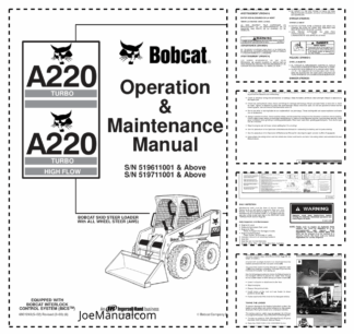 Bobcat A220 Turbo HF Skidsteer Loader Operation and Maintenance Manual 5196 5197